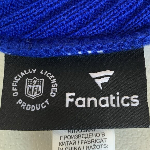 Buffalo Bills Fanatics Blue NFL Beanie Skully Cap Hat Unisex One Size Fits All - Picture 4 of 9